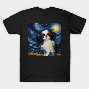 Japanese Chin Portrait Painting T-Shirt